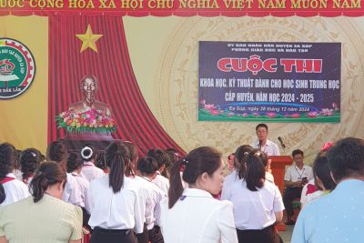 Trường PTDTNT THCS huyện Ea Súp tham gia cuộc thi Khoa học Kỹ thuật dành cho học sinh THCS cấp huyện, năm học 2024 – 2025.